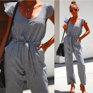 Boutique The Native One gingham jumpsuit size L